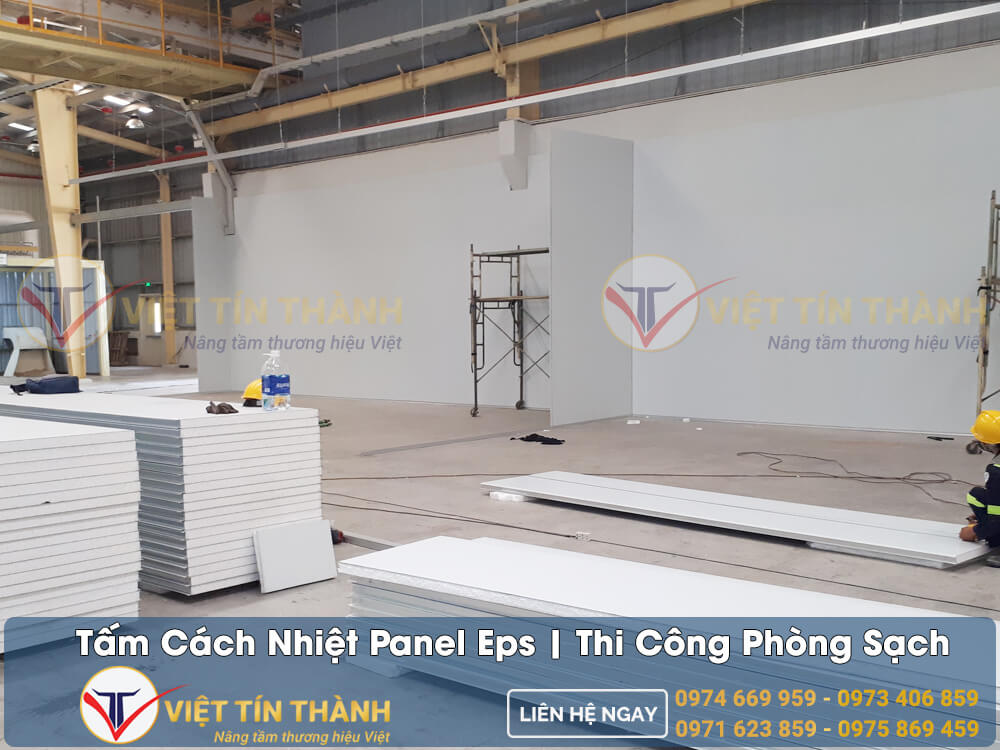 Tấm cách nhiệt panel eps thi công phòng sạch giá rẻ